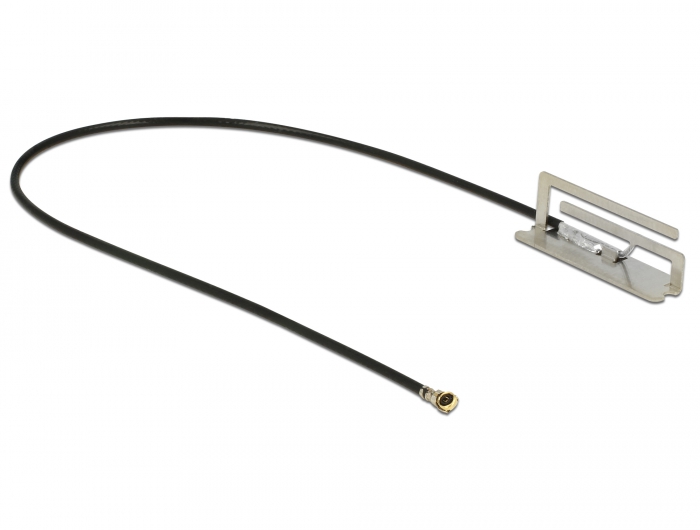 Delock WLAN 802.11 ac/ax/a/h/b/g/n Antenne I-PEX Inc., MHF® 4L Stecker 1,6 dBi 1.13 12 cm PIFA intern #2 