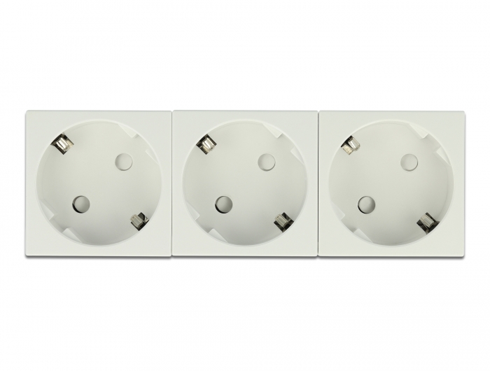 Delock Easy 45 Schutzkontakt-Steckdose 3-fach 45°-Anordnung 45 x 45 mm #2 