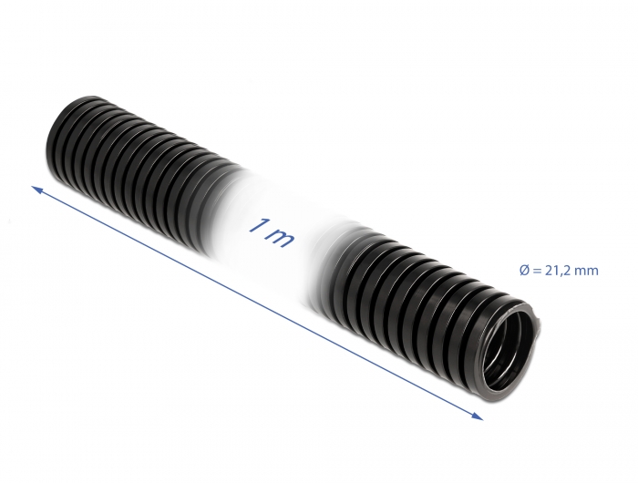 Delock Kabelschutzschlauch 1 m x 21,2 mm schwarz #2 