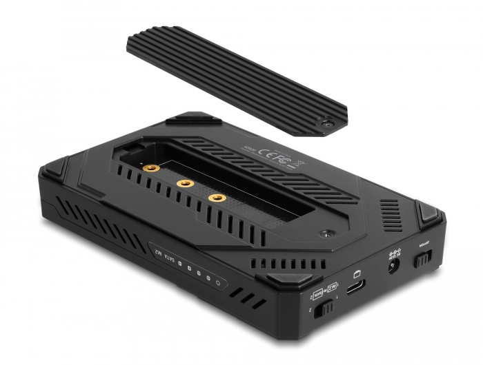 Delock USB Type-C™ Gehäuse für 1 x M.2 NVMe SSD + 1 x 2.5″ SATA SSD / HDD mit Klon Funktion #3 