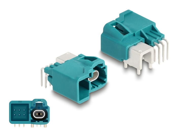 Delock HDMTD single + Powerpin Stecker gewinkelt für PCB #1 