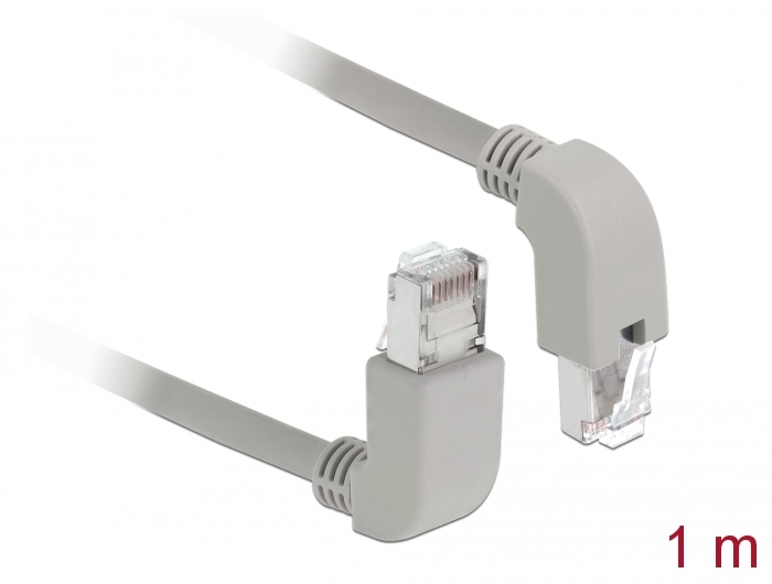 Delock Netzwerkkabel RJ45 Cat.6 S/FTP oben / unten gewinkelt 1 m #1 