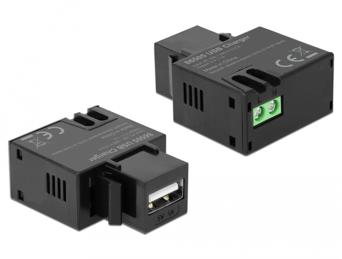 Delock Keystone Modul mit USB Typ-A Ladebuchse 1 A schwarz #2 