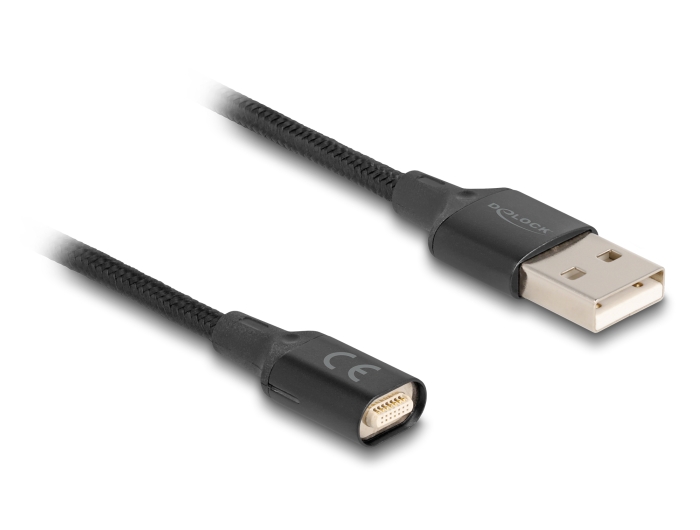 Delock Magnetisches USB-Ladekabel schwarz 1 m #2 