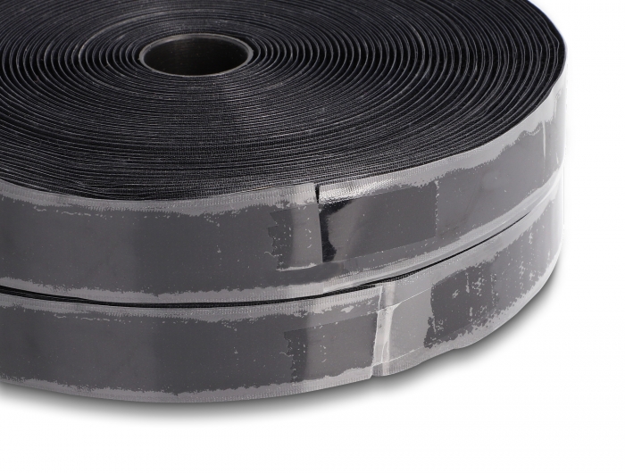 Delock Strapazierfähiges Klettband selbstklebend mit Haft- und Flauschband L 15 m x B 25 mm schwarz #4 