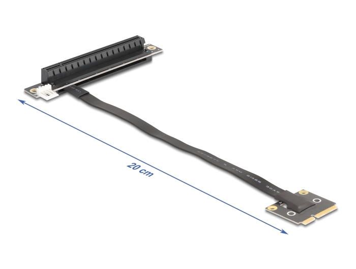 Delock Adapter Mini PCIe Stecker zu PCIe 3.0 x16 Slot 90° gewinkelt mit Kabel 20 cm #2 