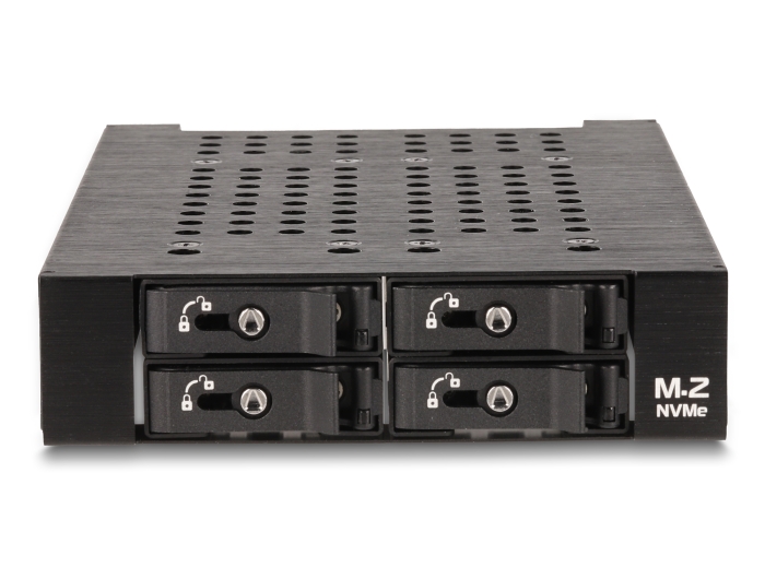 Delock 3.5″ Wechselrahmen für 4 x M.2 NVMe SSD mit Slim SAS SFF-8654 Anschluss #4 