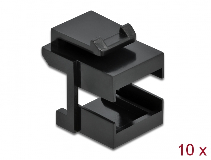 Delock Keystone Abdeckung schwarz für LWL Kupplungen 10 Stück #1 