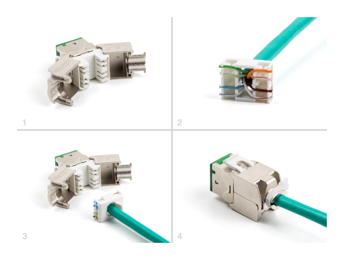 Delock Keystone Modul RJ45 Buchse zu LSA Cat.6A werkzeugfrei grün Set 10 Stück #5 