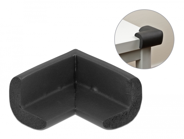Delock Schaumstoff Kantenschutz selbstklebend 56 x 56 x 33 mm schwarz #1 