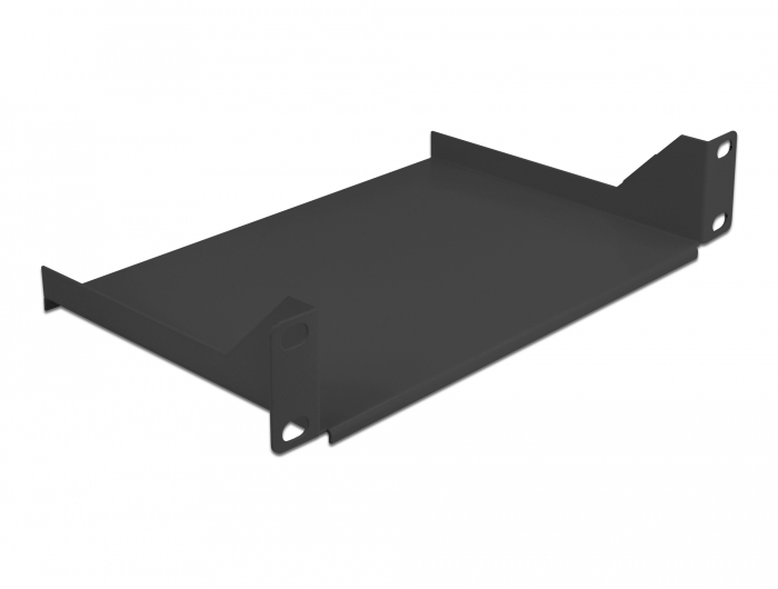 Delock 10″ Fachboden für Netzwerkschrank 1 HE schwarz #1 