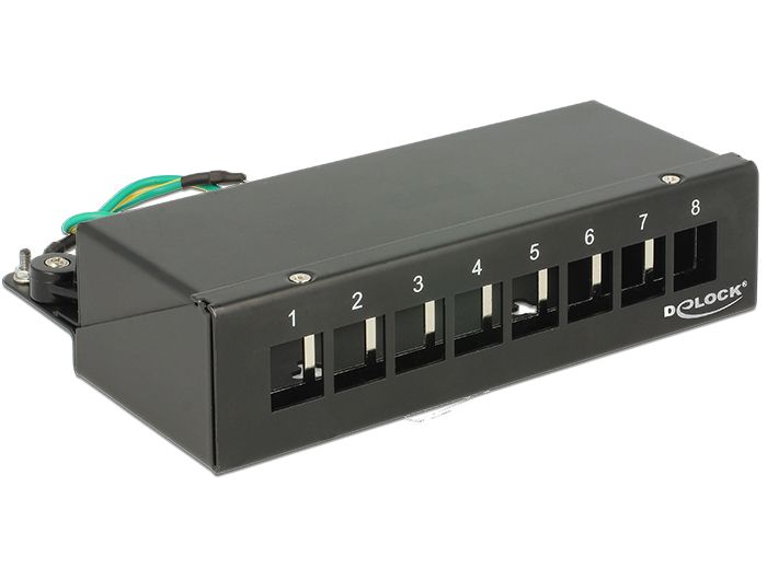 Delock Keystone Desktop Patchpanel 8 Port schwarz #1 
