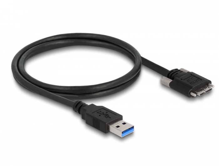 Delock Kabel USB 3.0 Typ-A Stecker zu Typ Micro-B Stecker mit Schrauben 1 m #2 