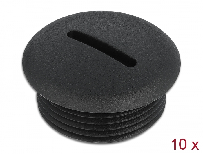 Delock Verschlussstopfen M25 x 1,5 schwarz 10 Stück #1 