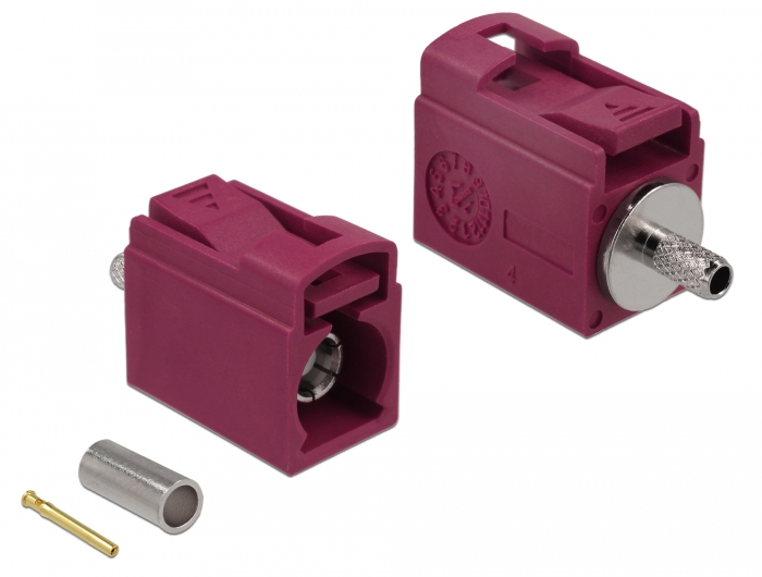 Delock FAKRA L Buchse 21 mm (kurz) zum Crimpen #1 