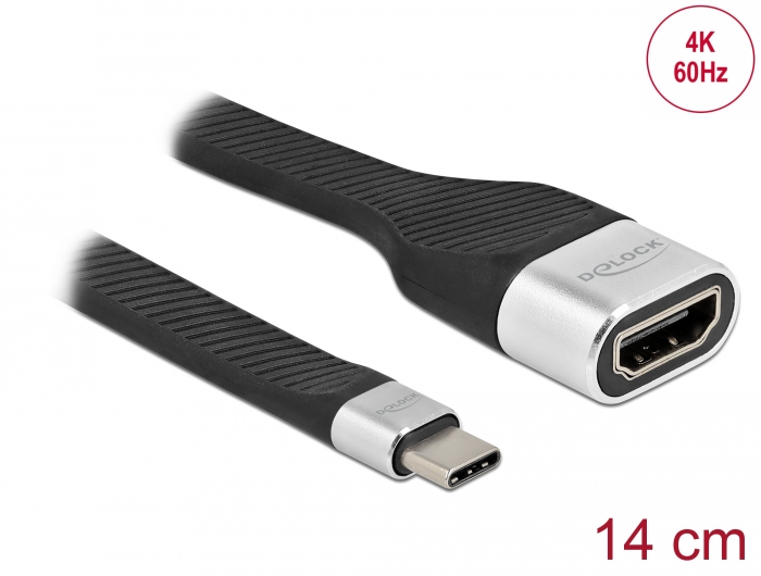 Delock FPC Flachbandkabel USB Type-C™ zu HDMI (DP Alt Mode) 4K 60 Hz 14 cm #1 