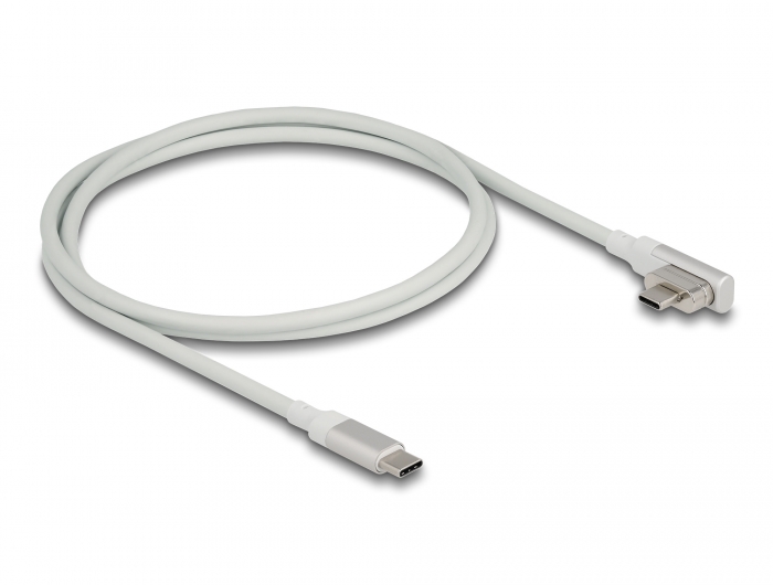 Delock Magnetisches Thunderbolt™ 3 USB-C™ Kabel 4K 60 Hz Stecker zu Stecker gewinkelt 1,20 m #2 