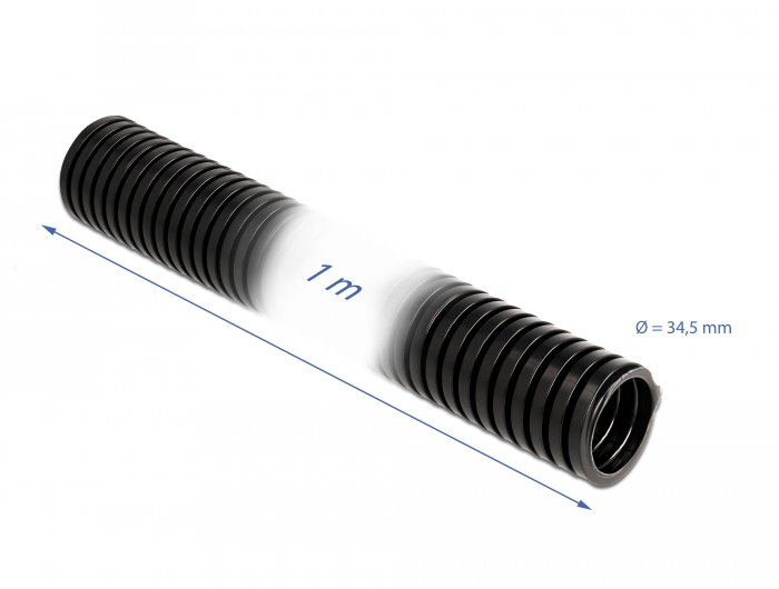 Delock Kabelschutzschlauch 1 m x 34,5 mm schwarz #2 
