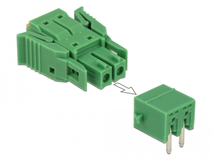 Delock Terminalblock Set für Platine 2 Pin 3,81 mm Rastermaß horizontal #1 