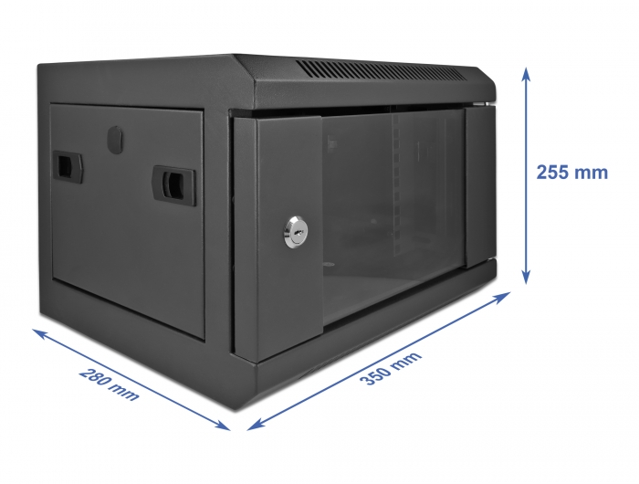 Delock 10″ Netzwerkschrank mit Glastür 4 HE schwarz #5 