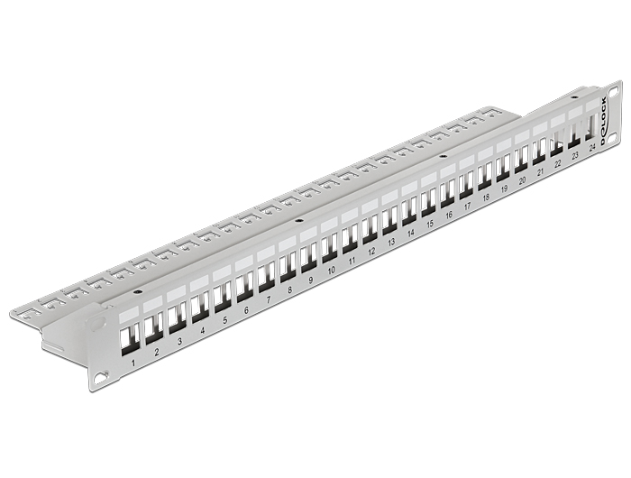 Delock 19″ Keystone Patchpanel 24 Port grau #1 