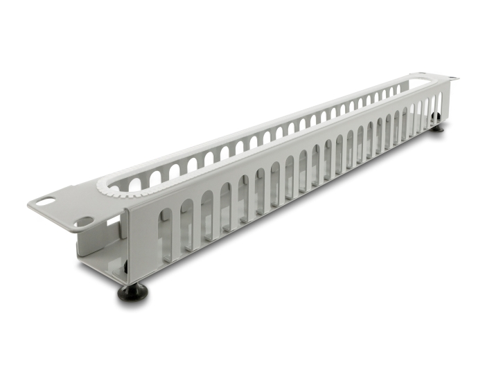 Delock 19″ 1 HE Kabelmanagement Rangierpanel mit Öffnung und Kantenschutz grau #2 