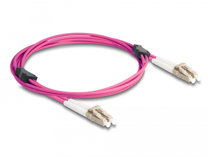 Delock LWL Kabel mit Metallarmierung LC Duplex zu LC Duplex Multimode OM4 2 m #2 