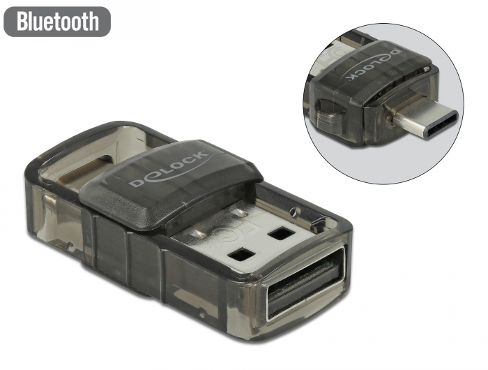 Delock USB 2.0 Bluetooth 4.0 Adapter 2 in 1 USB Type-C™ oder Typ-A #1 