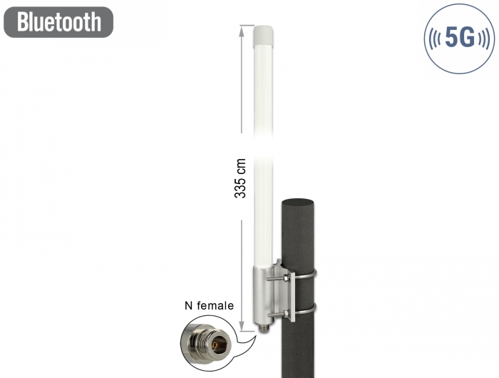 Delock 5G LTE Antenne N Buchse -2,14 - 2,93 dBi 33,5 cm #1 