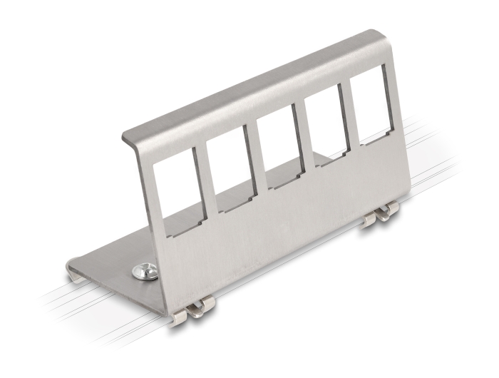 Delock Keystone Metall Halterung 5 Port für Hutschiene #1 