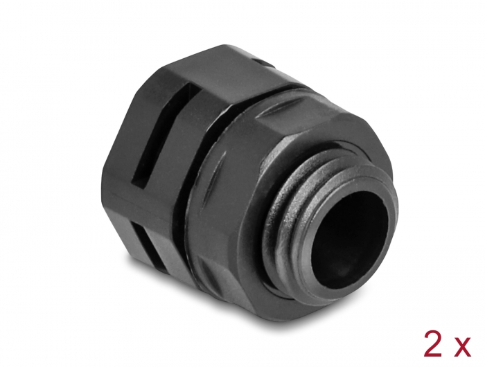 Delock Druckausgleichselement M12 schwarz 2 Stück #1 