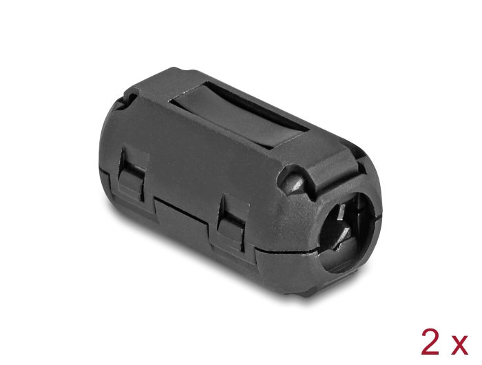 Delock Ferritkern / Ferritring für Rundkabel 9 mm 2 Stück schwarz #1 