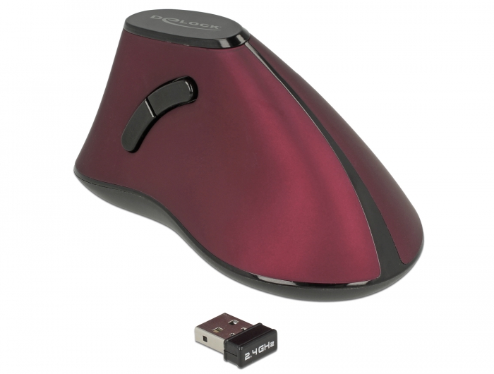 Delock Ergonomische vertikal optische 5-Tasten Maus 2,4 GHz kabellos #1 