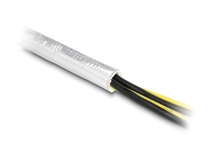 Delock Kabelschlauch aus Glasfasergeflecht und Aluminium 2 m x 10 mm #3 