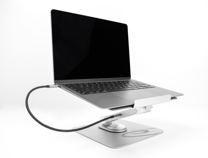 Delock Tablet und Notebook Ständer mit eingebauter Dockingstation 4K - HDMI / Kartenleser / Hub / PD 3.0 90 W - 360° drehbar #5 