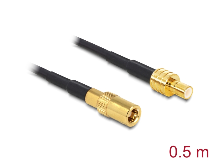 Delock Antennenkabel SMB Stecker > SMB Buchse RG-174 0,5 m #1 