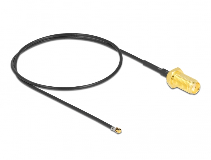 Delock Antennenkabel SMA Buchse zum Einbau zu I-PEX Inc., MHF® 4L LK Stecker 1.37 35 cm Gewindelänge 10 mm #2 