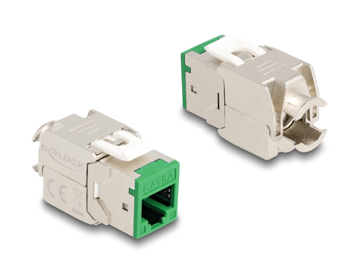 Delock Keystone Modul RJ45 Buchse zu LSA Cat.6A werkzeugfrei grün Set 10 Stück #2 