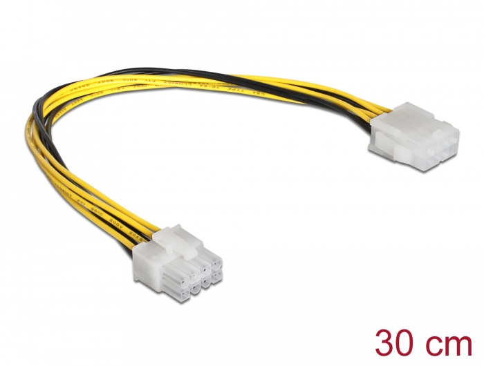 Delock Verlängerungskabel Stromversorgung 8 Pin EPS Stecker > Buchse 30 cm #1 
