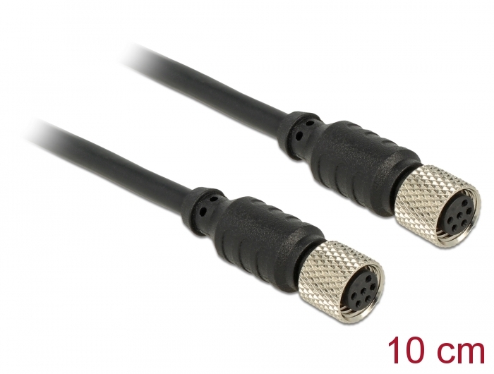 Delock M8 Sensor- / Aktorverlängerungskabel 6 Pin Buchse zu 6 Pin Buchse wasserdicht 10 cm #1 
