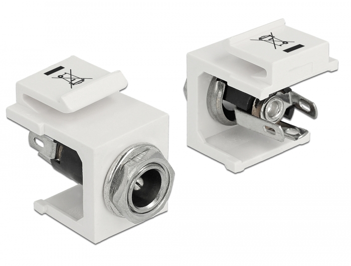 Delock Keystone Modul DC 5,5 x 2,1 mm Buchse weiß #2 