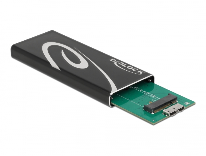 Delock Externes Gehäuse SuperSpeed USB für M.2 SATA SSD Key B #2 
