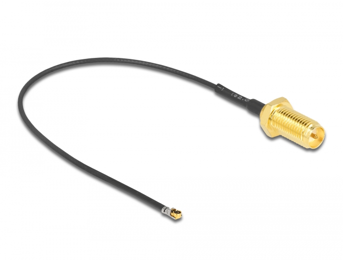 Delock Antennenkabel RP-SMA Buchse zum Einbau zu I-PEX Inc., MHF® 4L LK Stecker 1.37 10 cm Gewindelänge 10 mm #2 