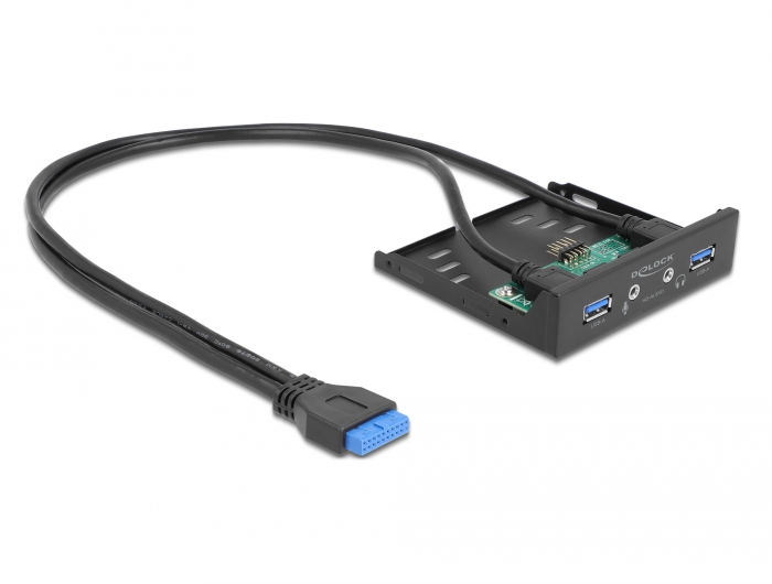 Delock 3.5″ USB 3.2 Gen 1 Front Panel 2 x USB Typ-A + HD-Audio #4 