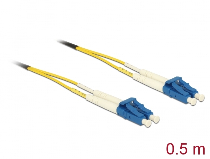 Delock Kabel Lichtwellenleiter LC > LC Singlemode OS2 0,5 m #1 