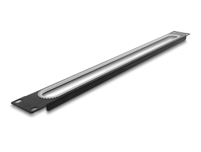 Delock 19″ 1 HE Kabeldurchführung mit Kantenschutz schwarz #2 