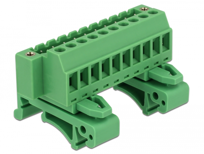 Delock Terminalblock Set für Hutschienen 10 Pin mit Schraubverriegelung #3 