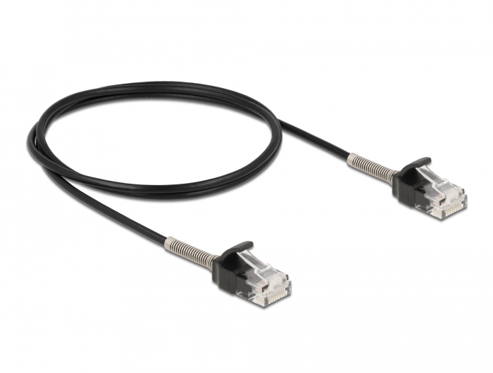 Delock Kabel RJ45 Stecker zu RJ45 Stecker mit Knickschutz Cat.6A 1 m schwarz #2 
