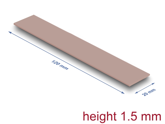 Delock Wärmeleitpad 120 x 20 x 1,5 mm für M.2 Module 3,0 W/mK - Silikonfrei #1 