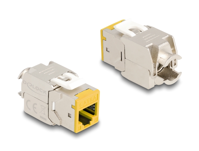 Delock Keystone Modul RJ45 Buchse zu LSA Cat.6A werkzeugfrei gelb Set 10 Stück #2 
